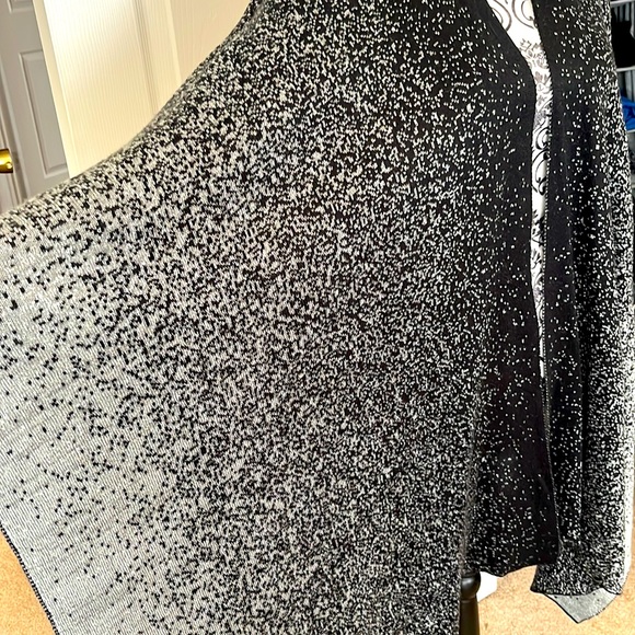 Calvin Klein Metallic Ombre Poncho Shawl Sweater - Picture 8 of 12